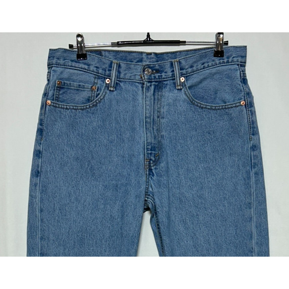 Levis 550 Jeans Mens 34x34 Blue Medium Wash Straight Leg 100% Cotton Workwear - Picture 2 of 9